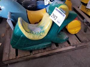 lot 292 image: Green Frog Commercial Playground Spring Seated Childrens Rider