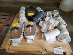 lot 264 image: Plumbing Supplies - Pipe Traps, Pipe Fittings, Pipe T-Fittings, Misc. Plumbing Supplies