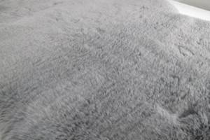 lot 455 image: Mon Chateau Luxury Collection 24 In X 39 In Luxe Gray Faux Fur Rug