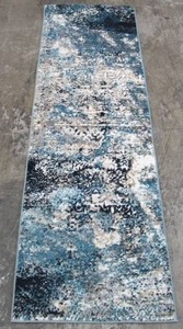 lot 453 image: Art Carpet Carmel 2ft x 7ft Carmel Blue Runner Rug Made in Turkey