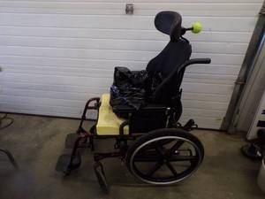 lot 114 image: Tilt Wheelchair with cover