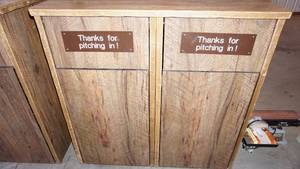2 Waymar Industries Wood Garbage Containers