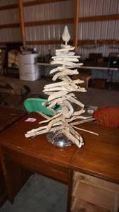 Small Homemade Tree Made of Branches
