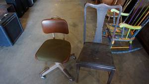 Vintage Office Chair  Wood Chair