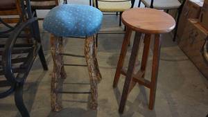 2 Wood Stools