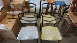 4 Vintage Metal Folding Chairs