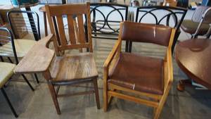2 Vintage Wood Chairs