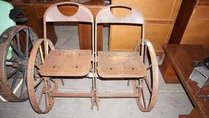 Vintage Homemade Metal Outdoor Seating