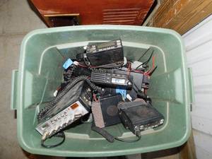 Bin of Vintage CB Radios