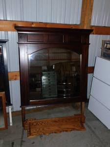 Dresser Mirror  Wood Shelf