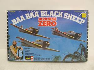 lot 46 image: Vintage Revell BAA BAA BLACKSHEEP Japanese Zero