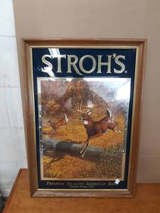 Strohs Framed Mirror - Whitetail Deer