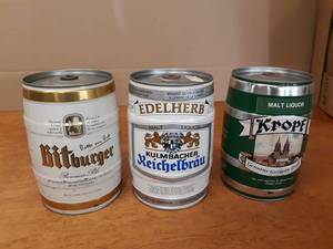 Kropf, Edelherb & Bitburger Party Size Kegs