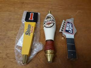 Shiner Bock, Kilians Red & Bud Light Beer Tap Handles