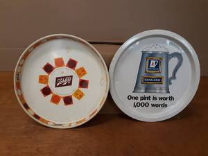 Schlitz & Whitbread Vintage Beer Trays