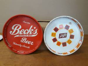 Schlitz & Becks Vintage Beer Trays