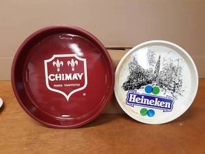 Heineken & Chimay Vintage Beer Trays