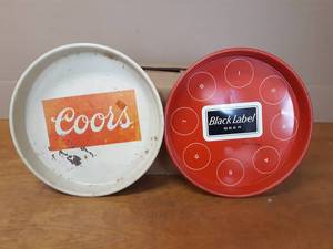 Coors & Black Label Vintage Beer Trays