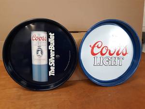 Pair of Coors Beer Trays