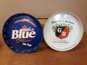 Labatt Blue & Griesedieck Brothers Beer Trays