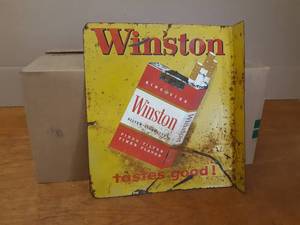 Vintage Winston Cigarettes Flange Sign