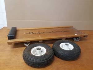 Mechanics Creeper & (2) Pneumatic Wheels for 2-Wheel Cart