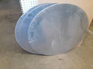 Lot of (3) 30 Diameter Aluminum Sheets - 316 Thick