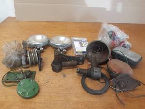 Assorted Vintage Headlamps and More