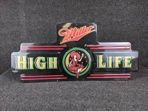 Miller High Life Embossed Tin Sign - 2001