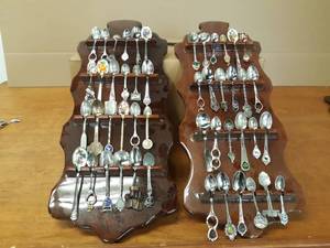 Collection of 48 Spoons on 2 Displays