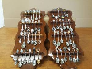 Collection of 48 Spoons on 2 Displays