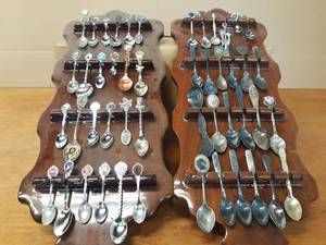 Collection of 48 Spoons on 2 Displays