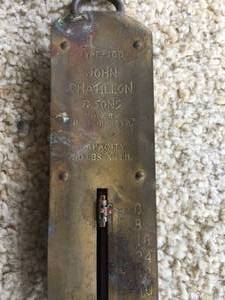 lot 162 image: Nautical Corks and Brass Scale in a Treasure Chest