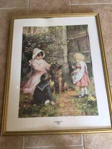 lot 219 image: Agnes King Spring Decorations Framed Art