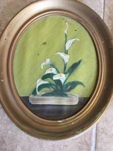 lot 220 image: 2 Vintage Oil On Canvas Floral Pieces