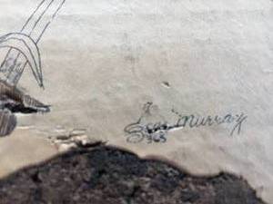 lot 224 image: Gene Murray Pen and Ink On Cork Art