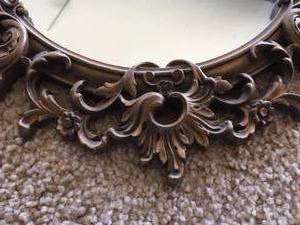 lot 248 image: Vintage Ornate Gold Framed Wall Mirror