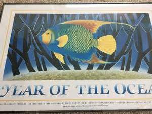 lot 260 image: Daniel Gilbert Year Of The Ocean Framed Art
