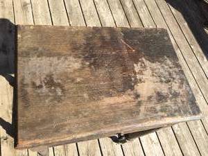 lot 252 image: Vintage Wooden Table With One Drawer