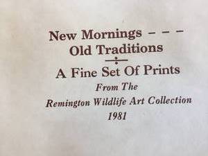 lot 254 image: 4 Prints From The Remington Wildlife Collection Dated 1981
