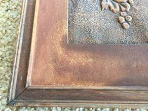 lot 255 image: Vintage Copper Bird On Branch Framed Art