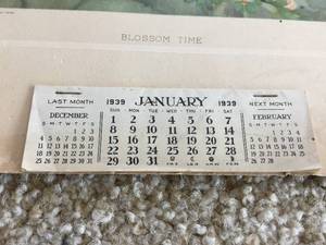 lot 259 image: 1939 Blossom Time Calendar