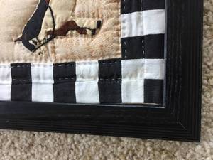 lot 299 image: Quilted Farmyard Framed Art