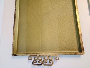 lot 34 image: Vintage Green Enamel Trays