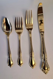lot 38 image: Vintage Gold Plated Flatware