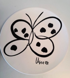 lot 42 image: Pair Of Vintage Mikasa Butterfly Plates