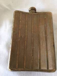lot 330 image: Vintage Brass Flask