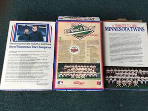 lot 351 image: 3 Minnesota Twins World Series Cereal Boxes