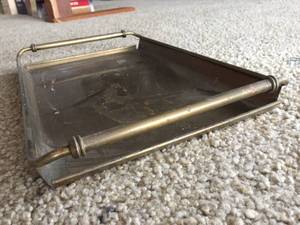 lot 377 image: Vintage Brass Serving Trays