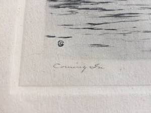 lot 383 image: Coming In Framed Art